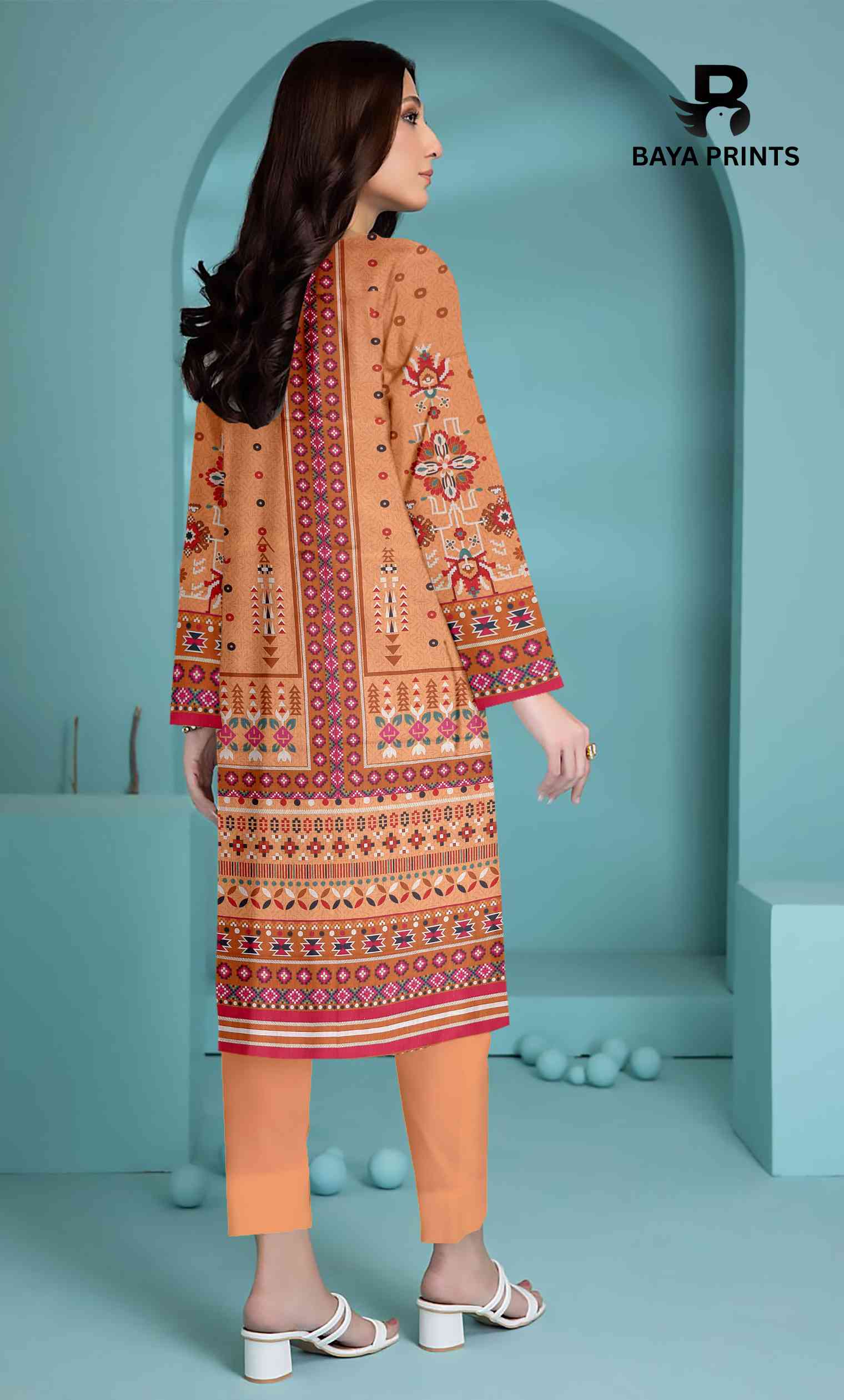 3 Piece Unstitched Printed Lawn Suit -BP-V2-2