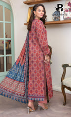 3 Piece Unstitched Karandi Suit BA-V8-10