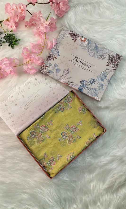 3PC Embroidered Unstitched Lawn Suit | Nafasat-03