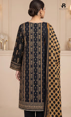 3PC Printed Linen | Unstitched | BA-V2-09