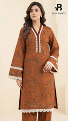 2PC Premium Linen  Unstitched -BA-V9-02