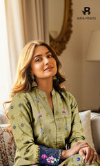3 Piece Unstitched Printed Doria Viscose Suit with Bamber Dupatta BA-V7-008
