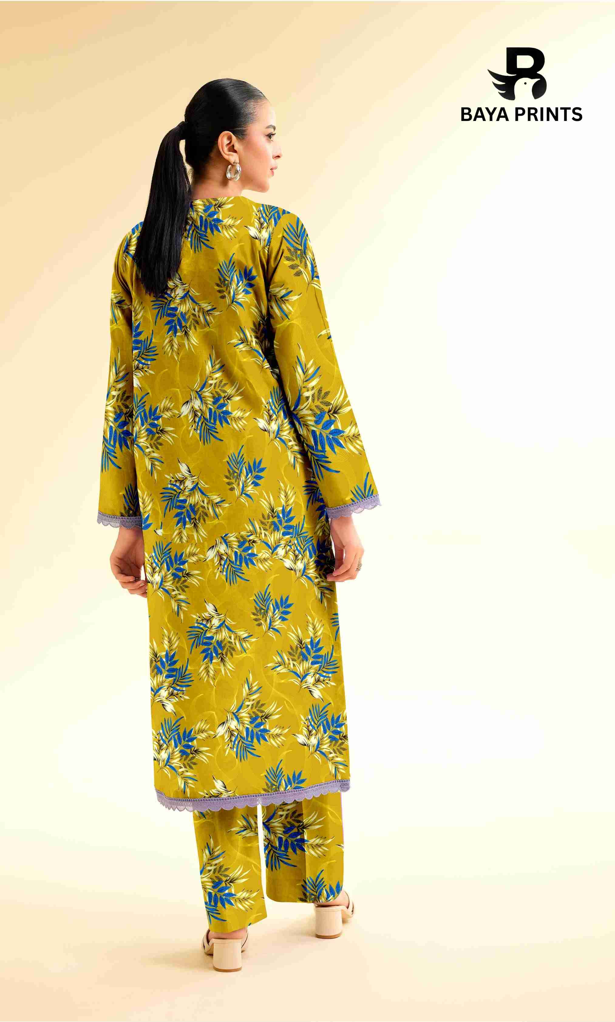 2PC Unstitched Printed Lawn Suit - BA-V7-22
