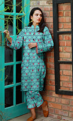 2PC Unstitched Printed Lawn Suit  - BD-V6-5