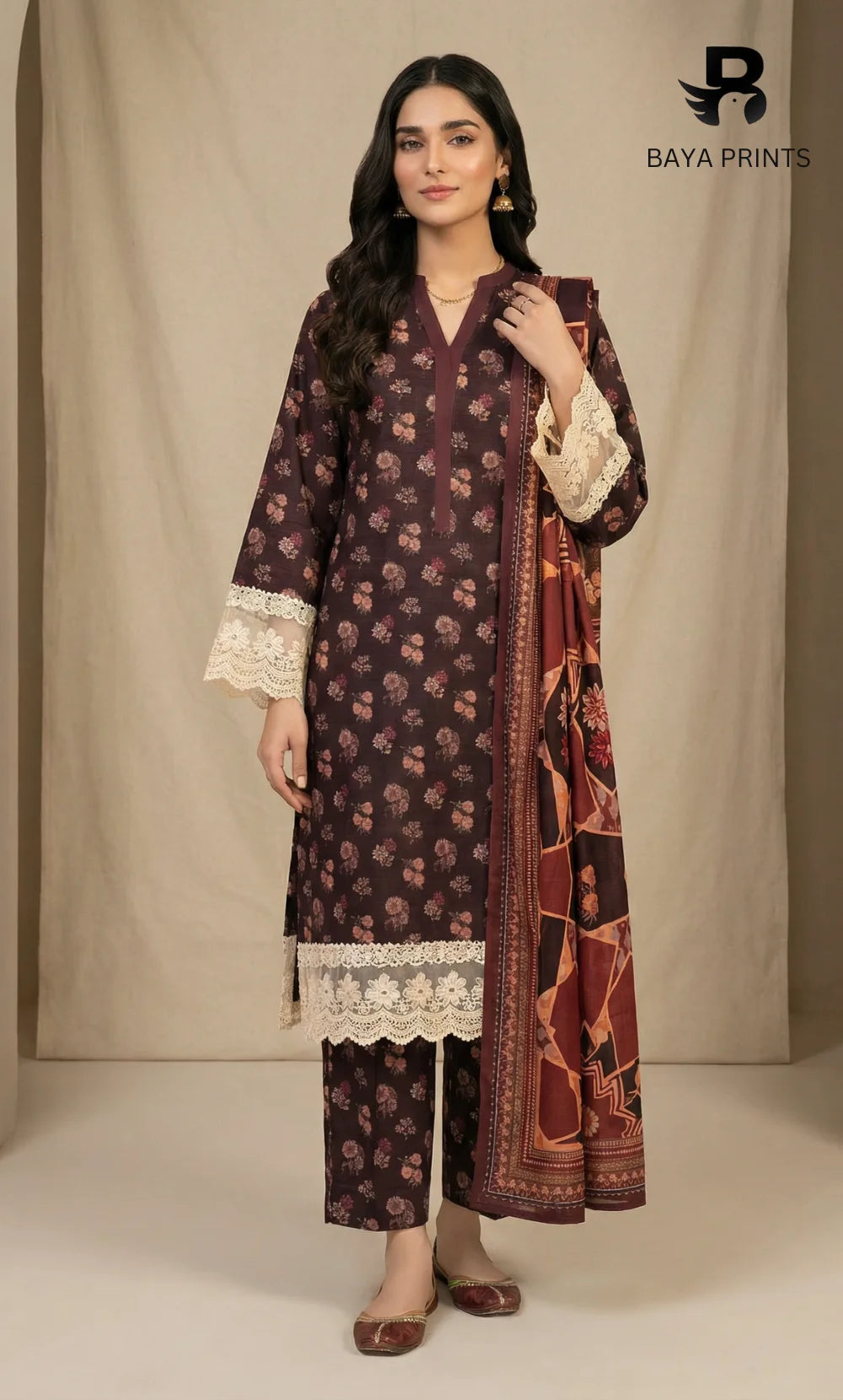 3PC Unstitched Khadar Suit  BA-K-V11-24 B-2