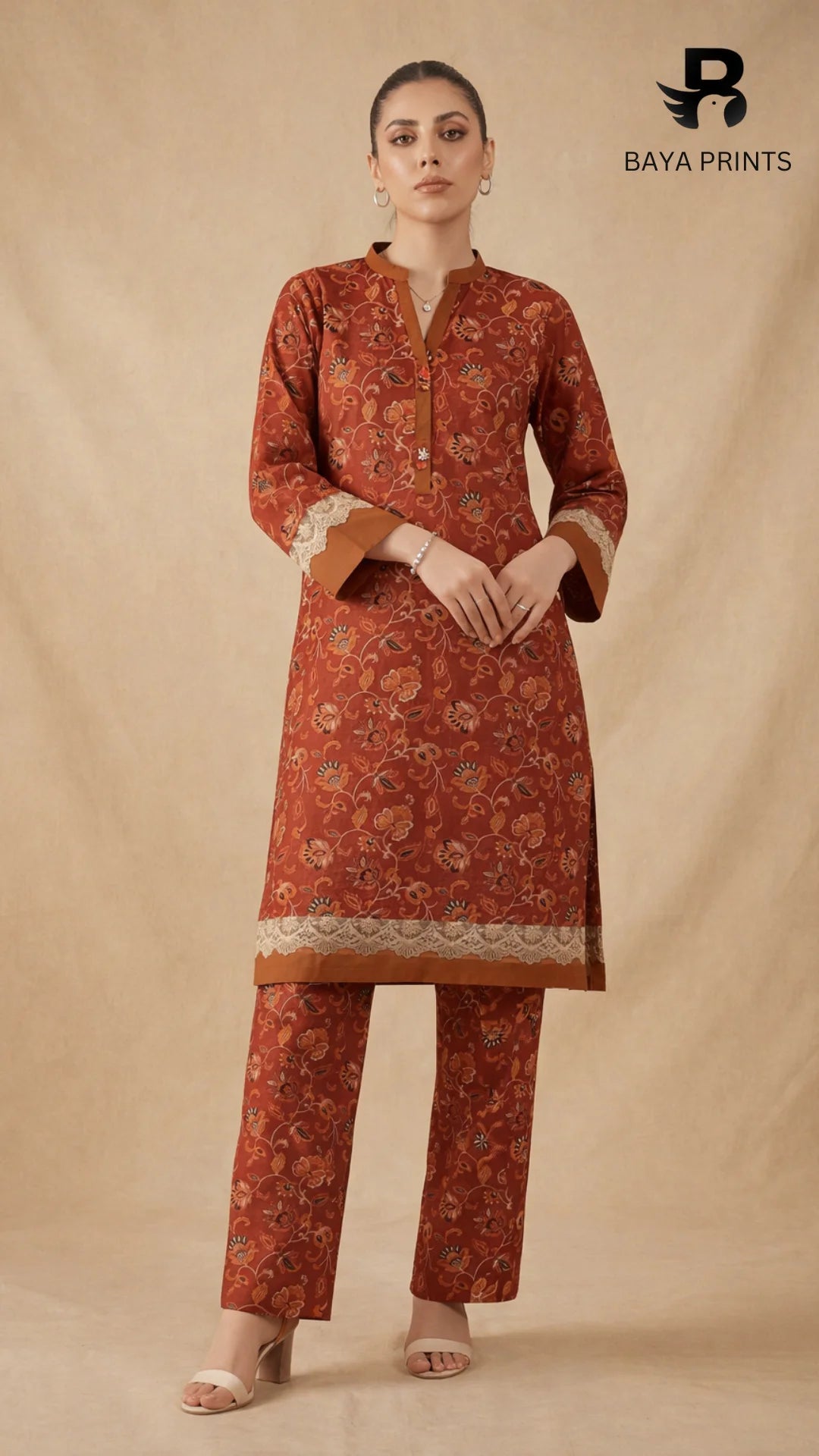 2PC Premium Linen  Unstitched -BA-V9-04