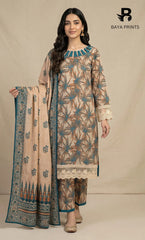 3PC Unstitched Khadar Suit  BA-K-V7 -16