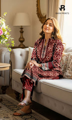 3 Piece Unstitched Printed Doria Viscose Suit with Bamber Dupatta BA-V7-019