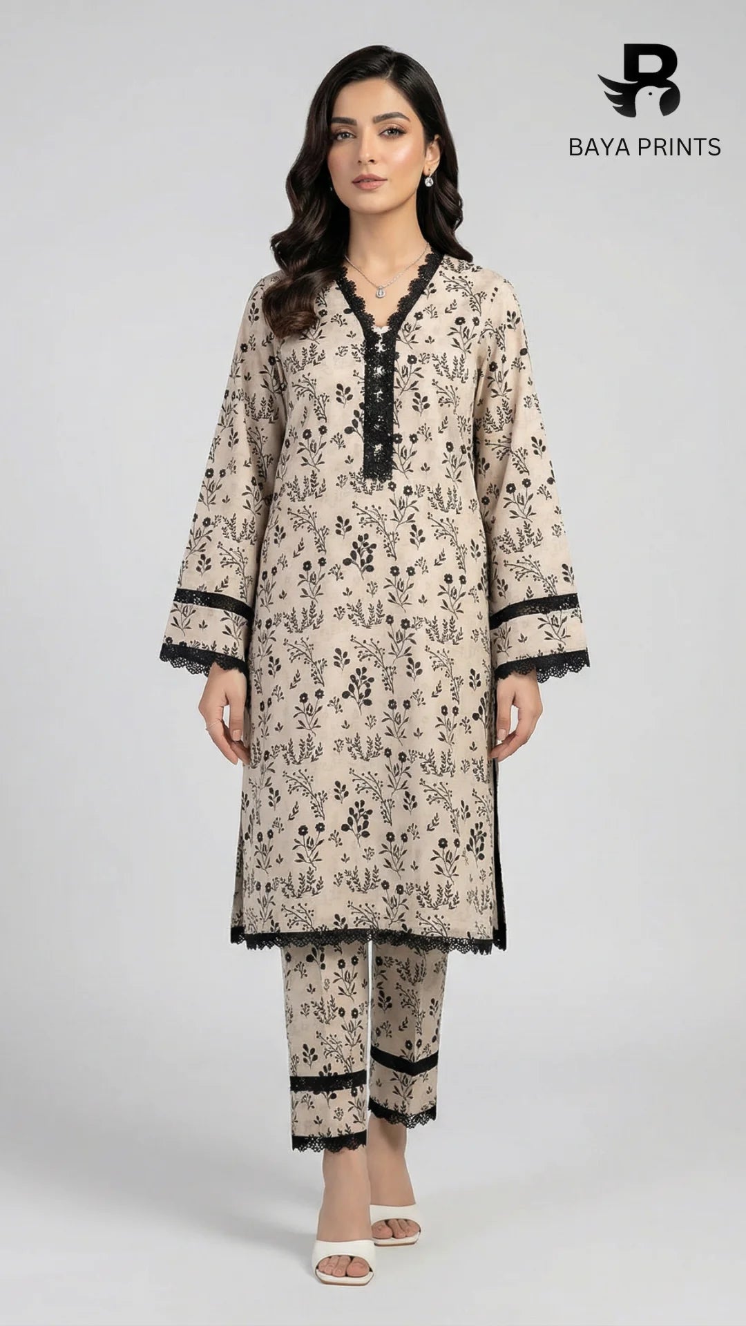 2PC Premium Linen  Unstitched -BA-V9-05