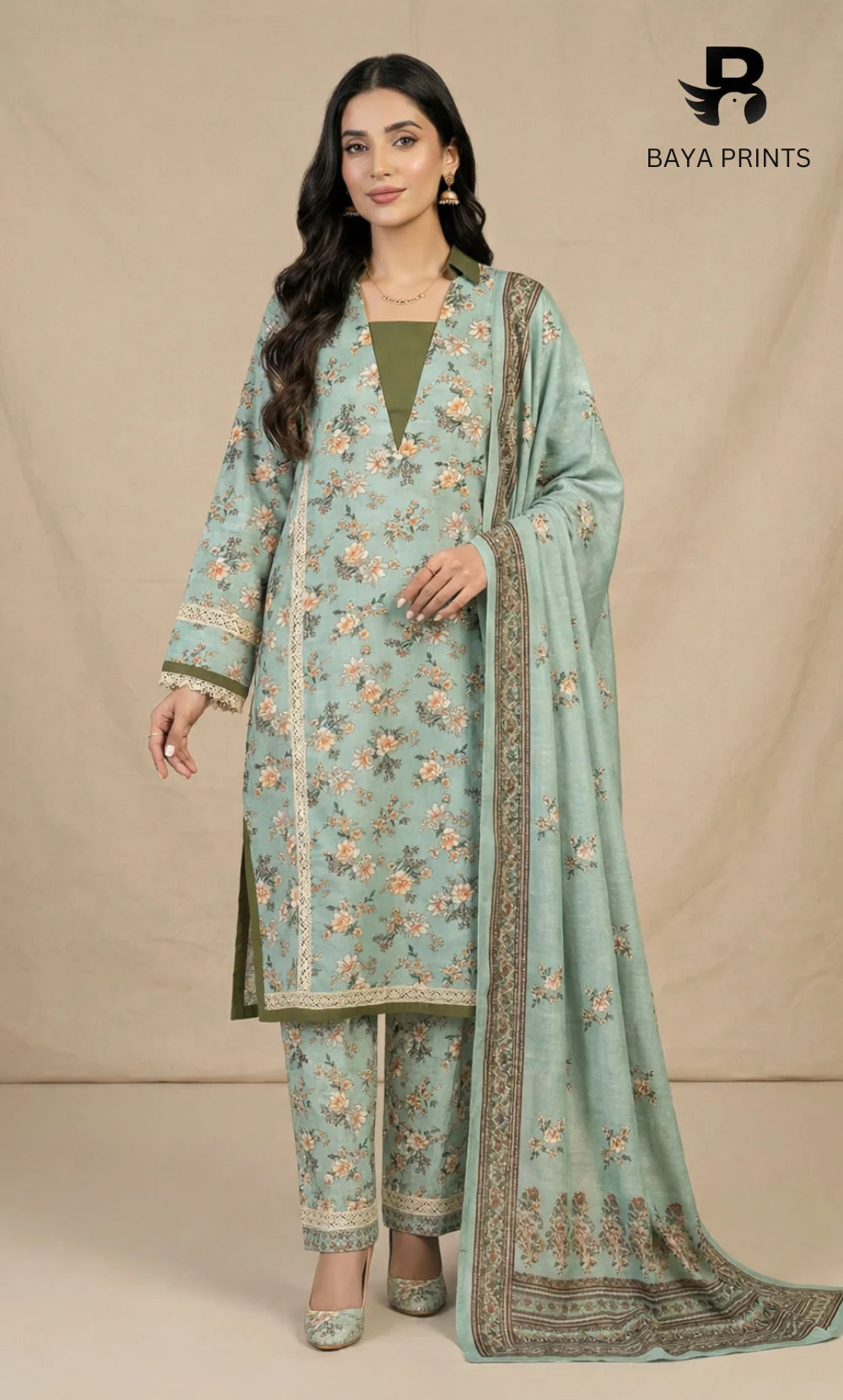 3PC Unstitched Khadar Suit  BA-K-V11-24 A -1