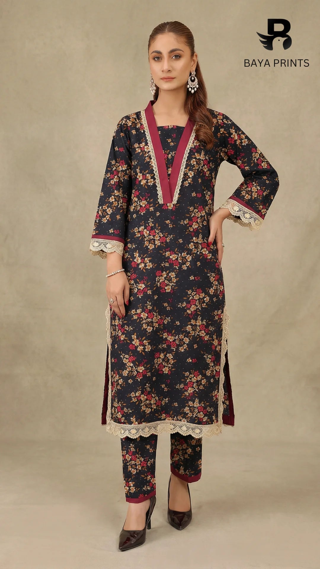 2PC Premium Linen  Unstitched -BA-V9-07