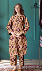 2PC Unstitched Printed Lawn Suit - BA-V7-26