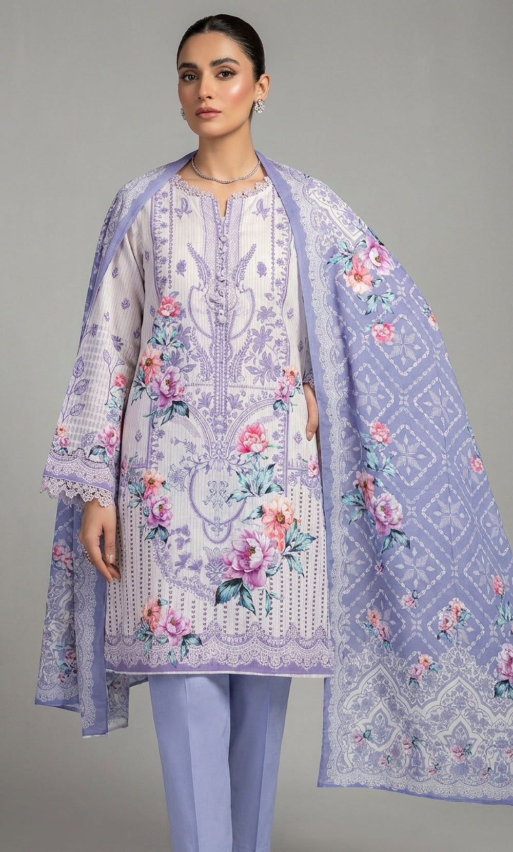 ZOE– 3PC Dobby Lawn Unstitched Suit-06