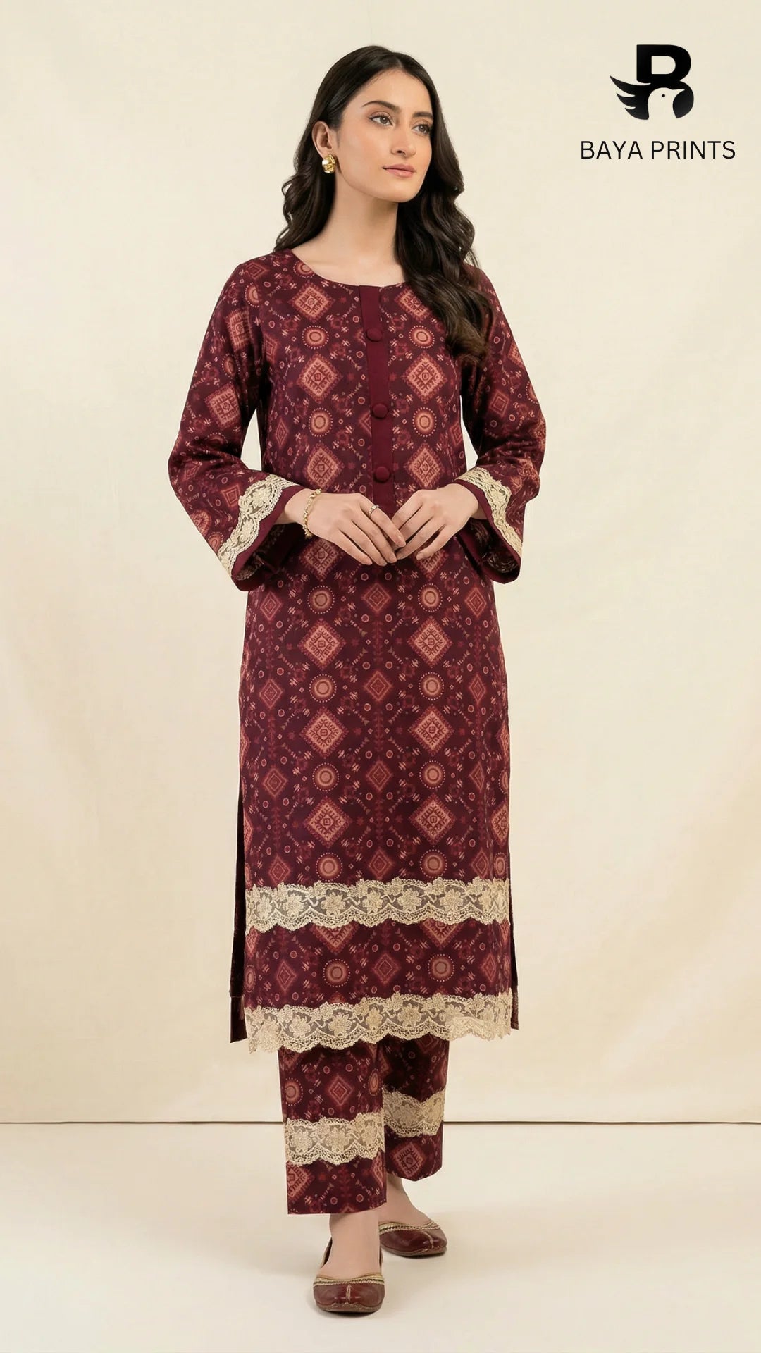 2PC Premium Linen  Unstitched -BA-V9-10