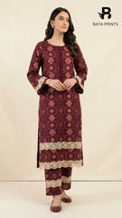 2PC Premium Linen  Unstitched -BA-V9-10