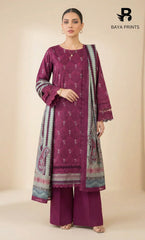 3 Piece Unstitched Karandi Suit BA-V8-12