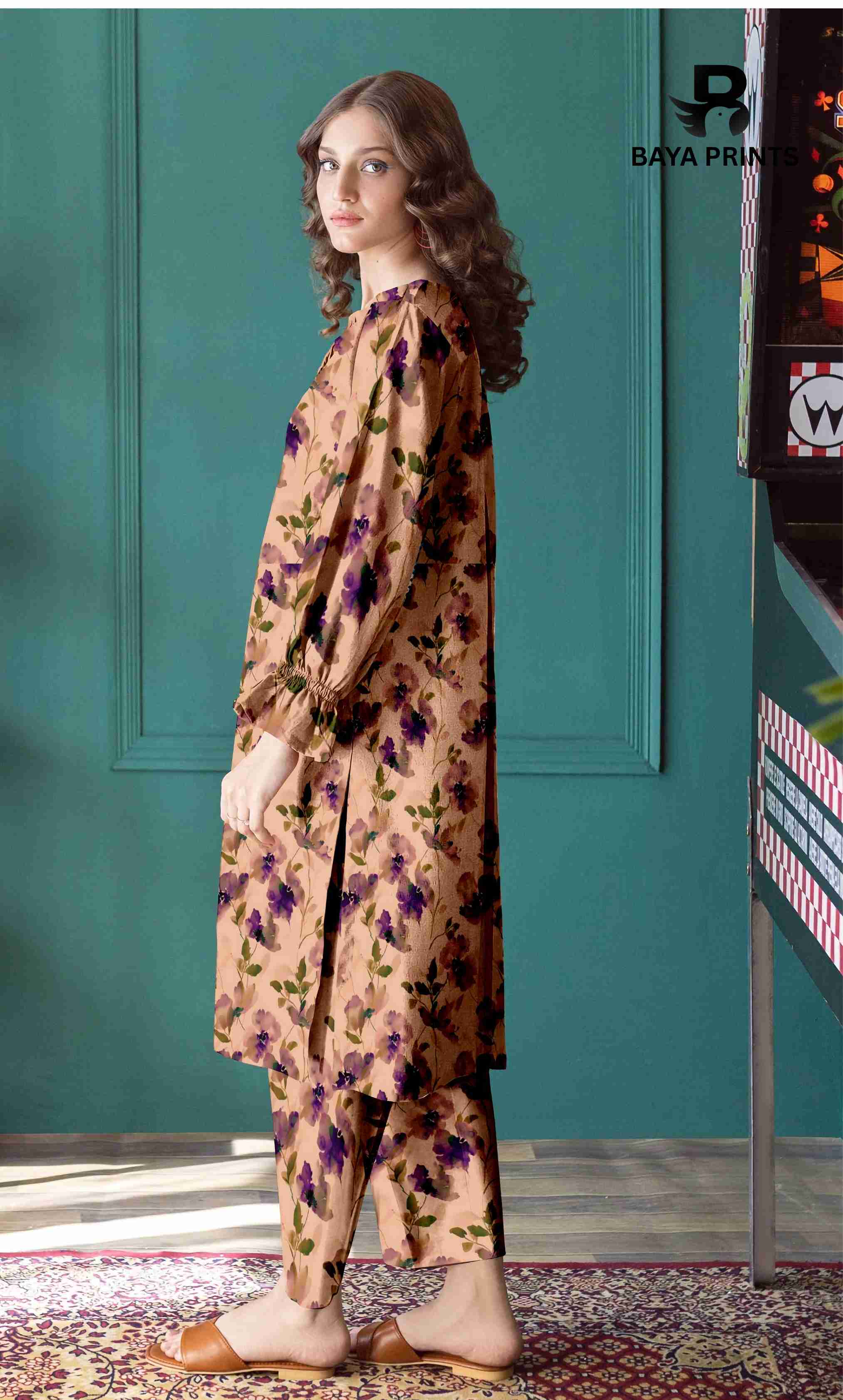 2PC Unstitched Printed Lawn Suit - BA-V7-26