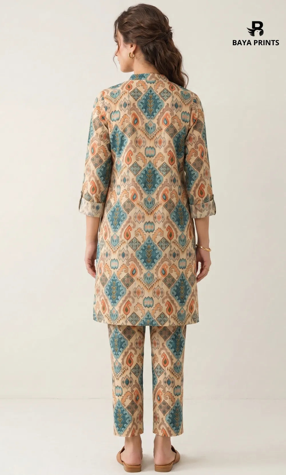 2PC Unstitched Printed Lawn Suit – Orlina (5 Meters)