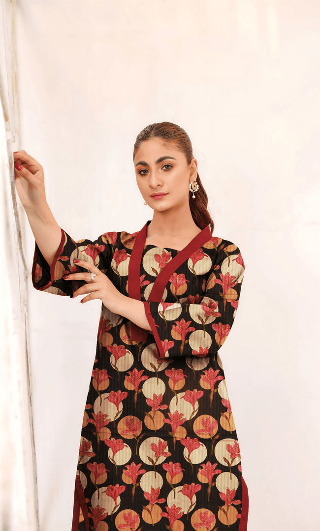 2PC Premium Linen Unstitched-DE V6 -007 Main Image