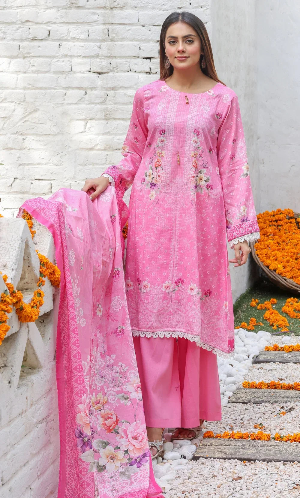 ZOE– 3PC Dobby Lawn Unstitched Suit-01