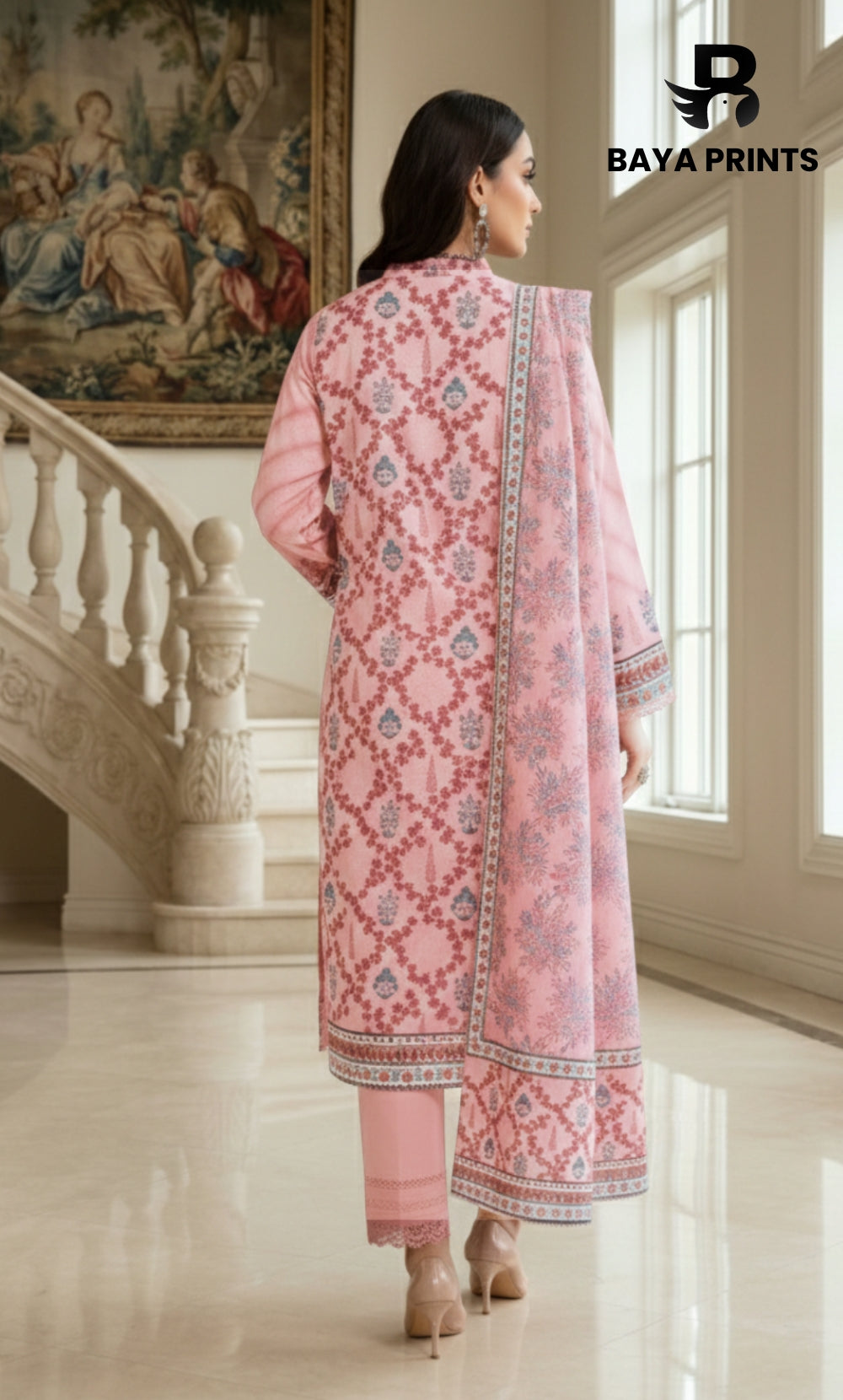3 Piece Unstitched Lawn Suit -V-21-B-07