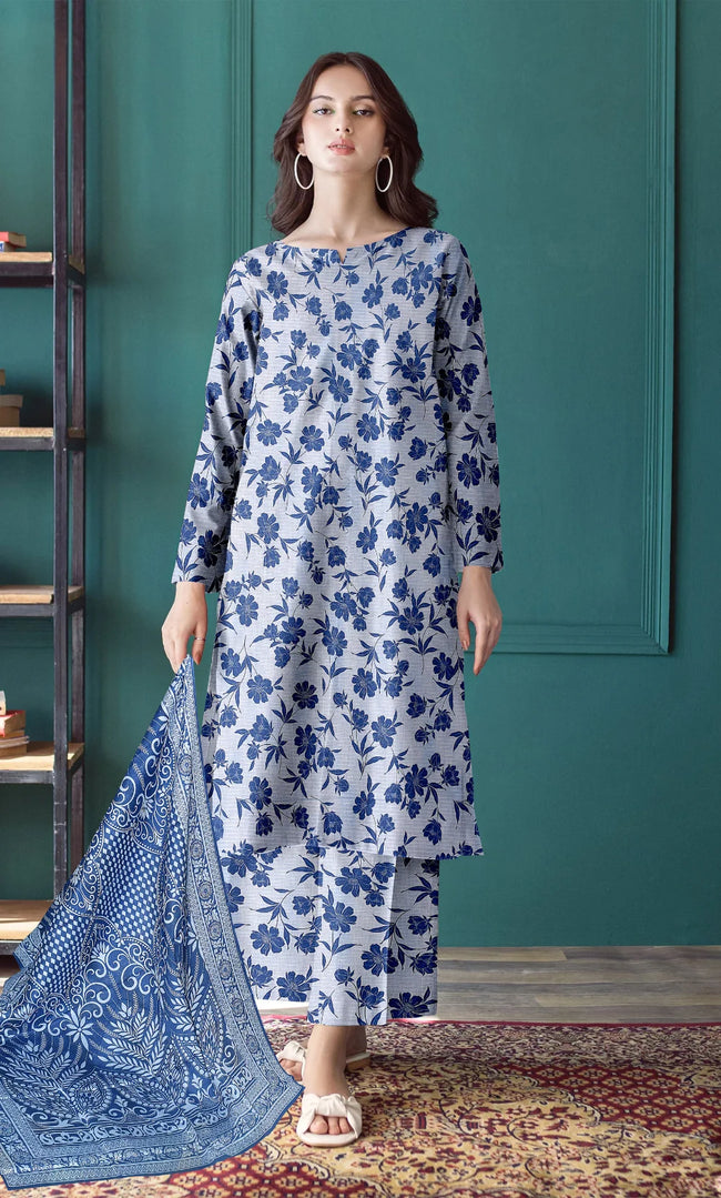 3 Piece Unstitched Printed Lawn Suit- BA-V-21 -5 Hover Image