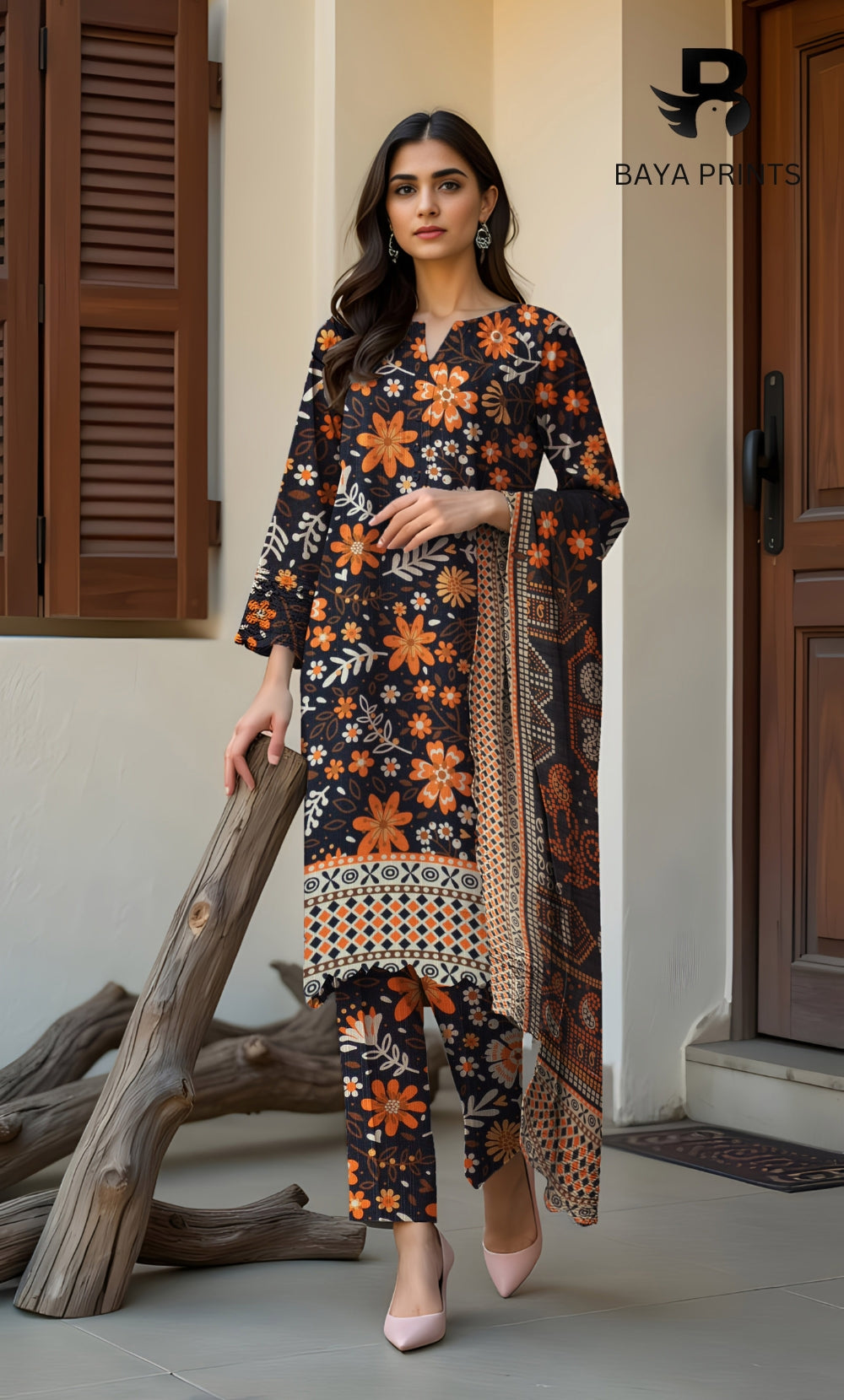 3PC Unstitched Khadar Suit  BA-K-V11-06