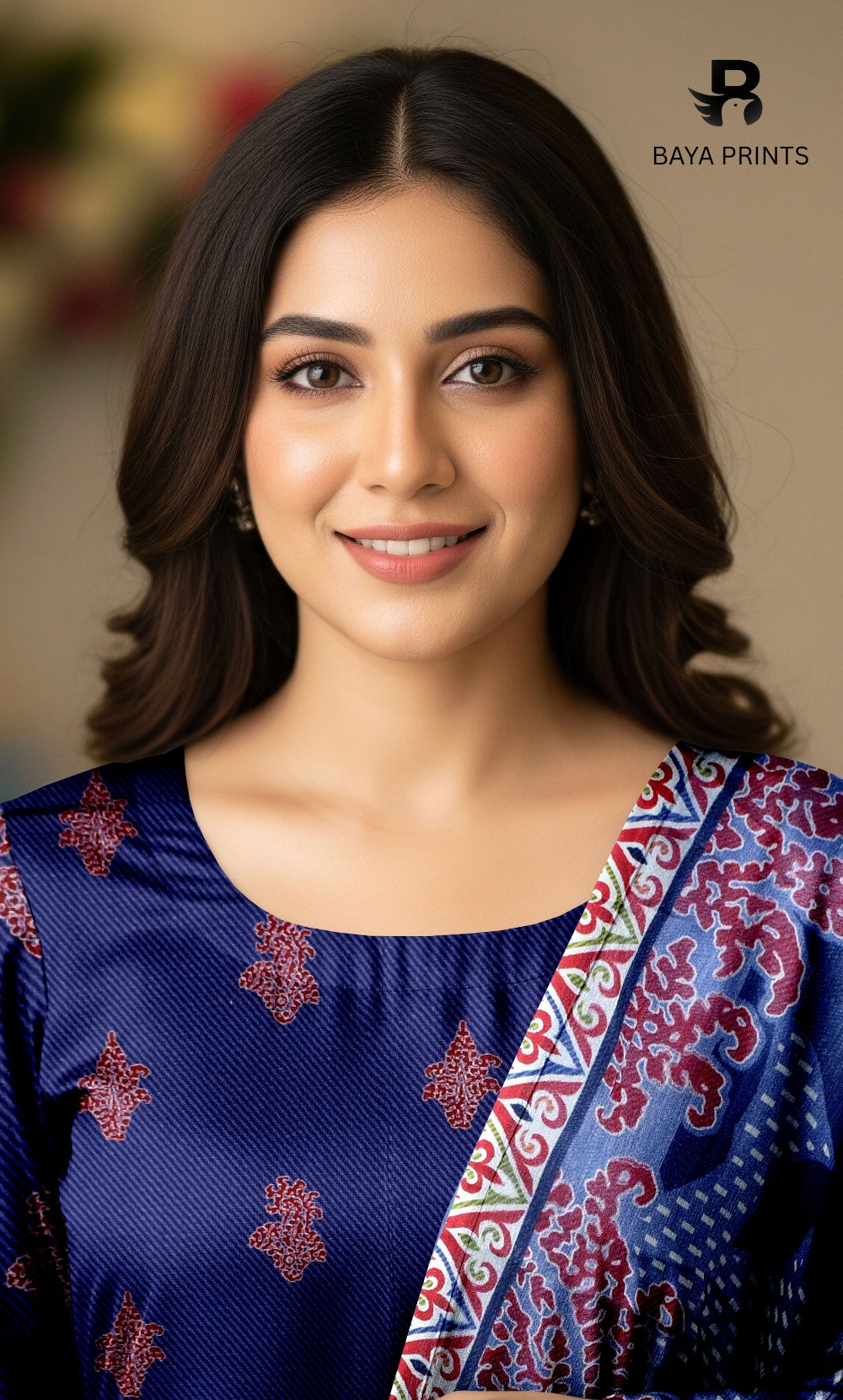 3 Piece Unstitched Printed Viscose Suit-BA-V7