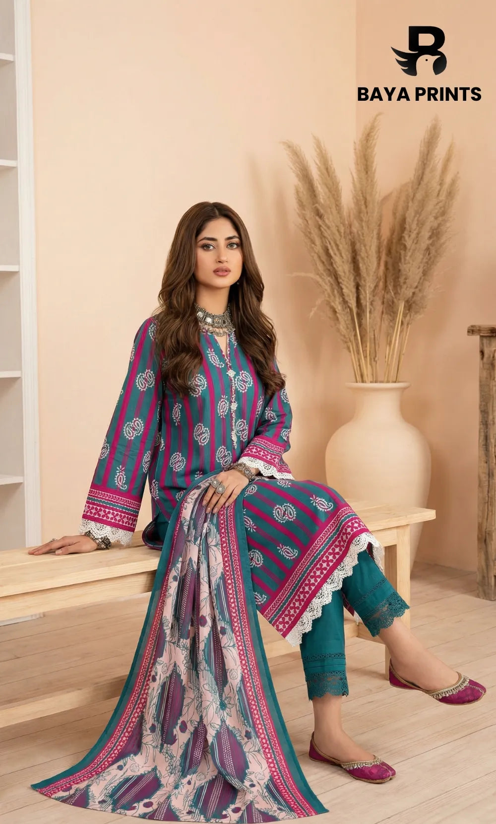 3 Piece Unstitched Lawn Suit -V-21-A-02