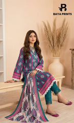3 Piece Unstitched Lawn Suit -V-21-A-02