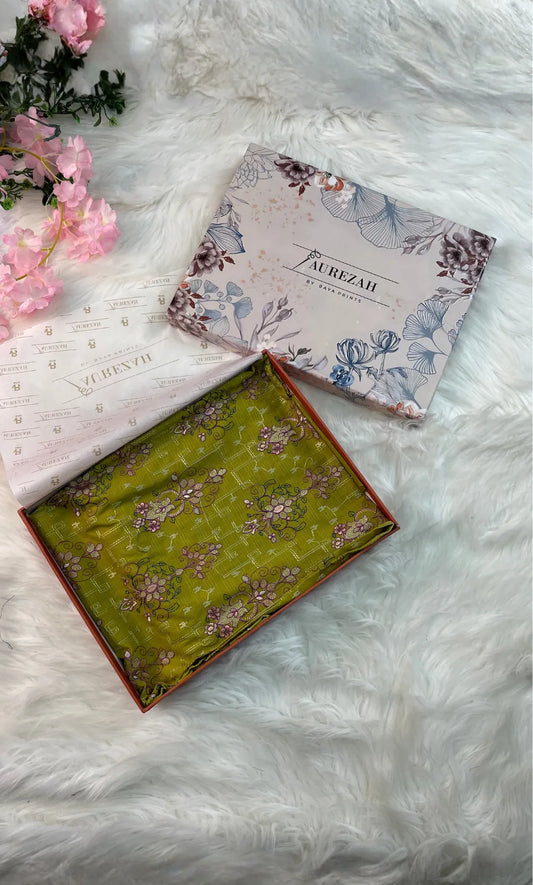 3PC Embroidered Unstitched Lawn Suit | Nafasat-05