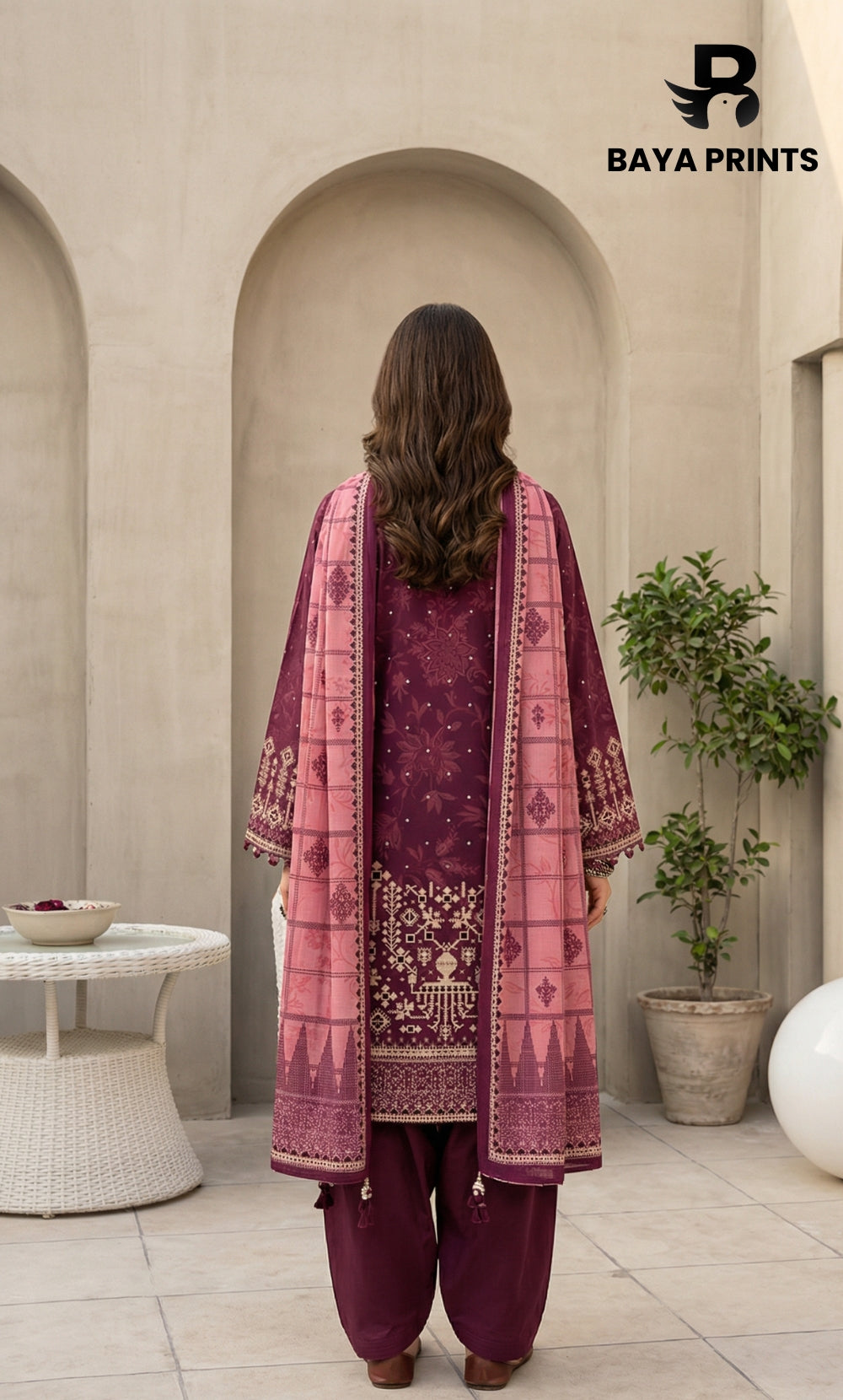 3 Piece Unstitched Lawn Suit -V-20-A-03