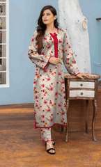 2PC Premium Linen  Unstitched -BA-V9-03