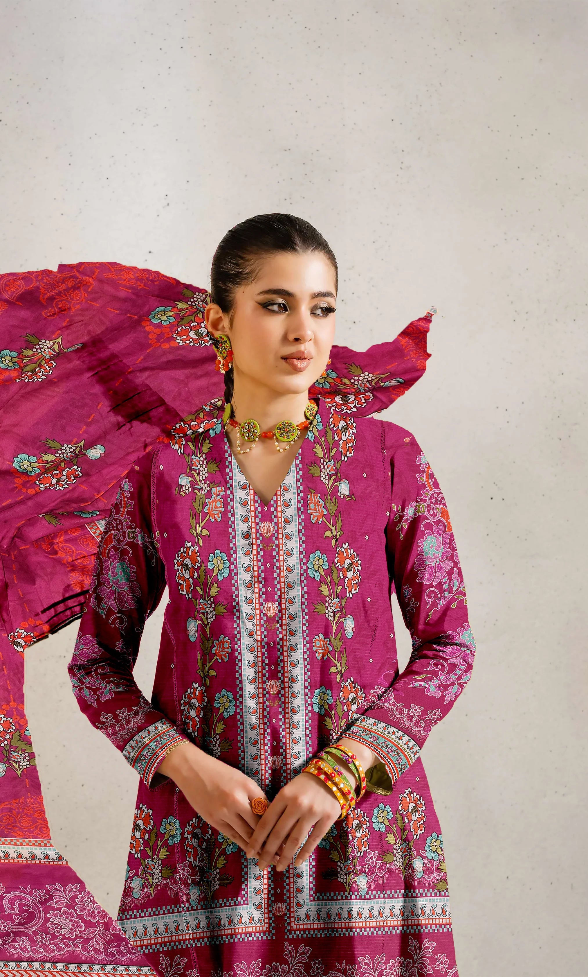 3 Piece Unstitched Printed Lawn Suit | BA-V15-04