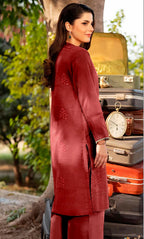 3PC Luxury Embroidered Unstitched Lawn Suit - ZED-V3-02