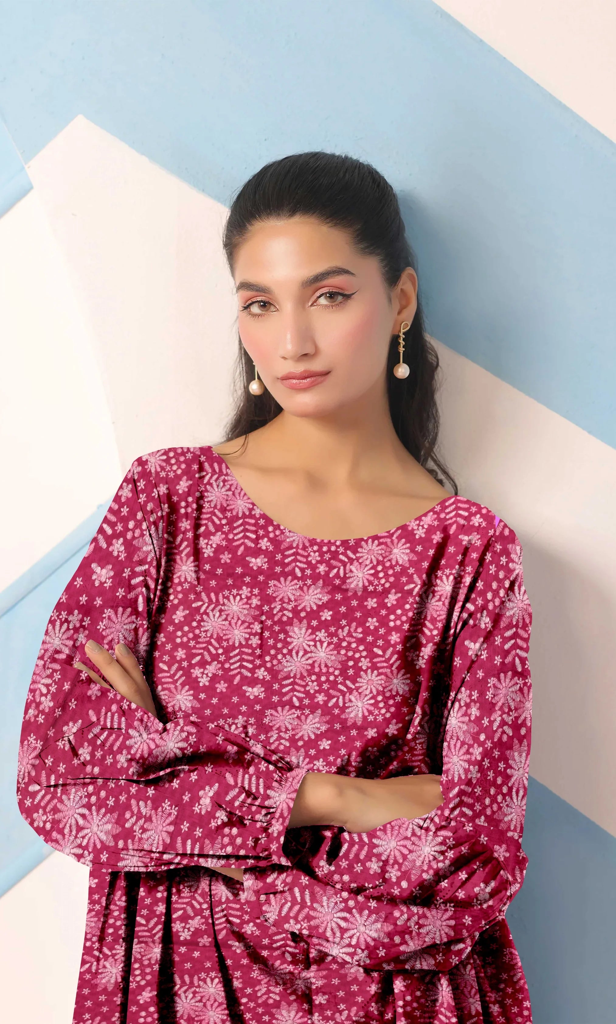 3 Piece Unstitched Premium Lawn Suit- BA-V-30-S03