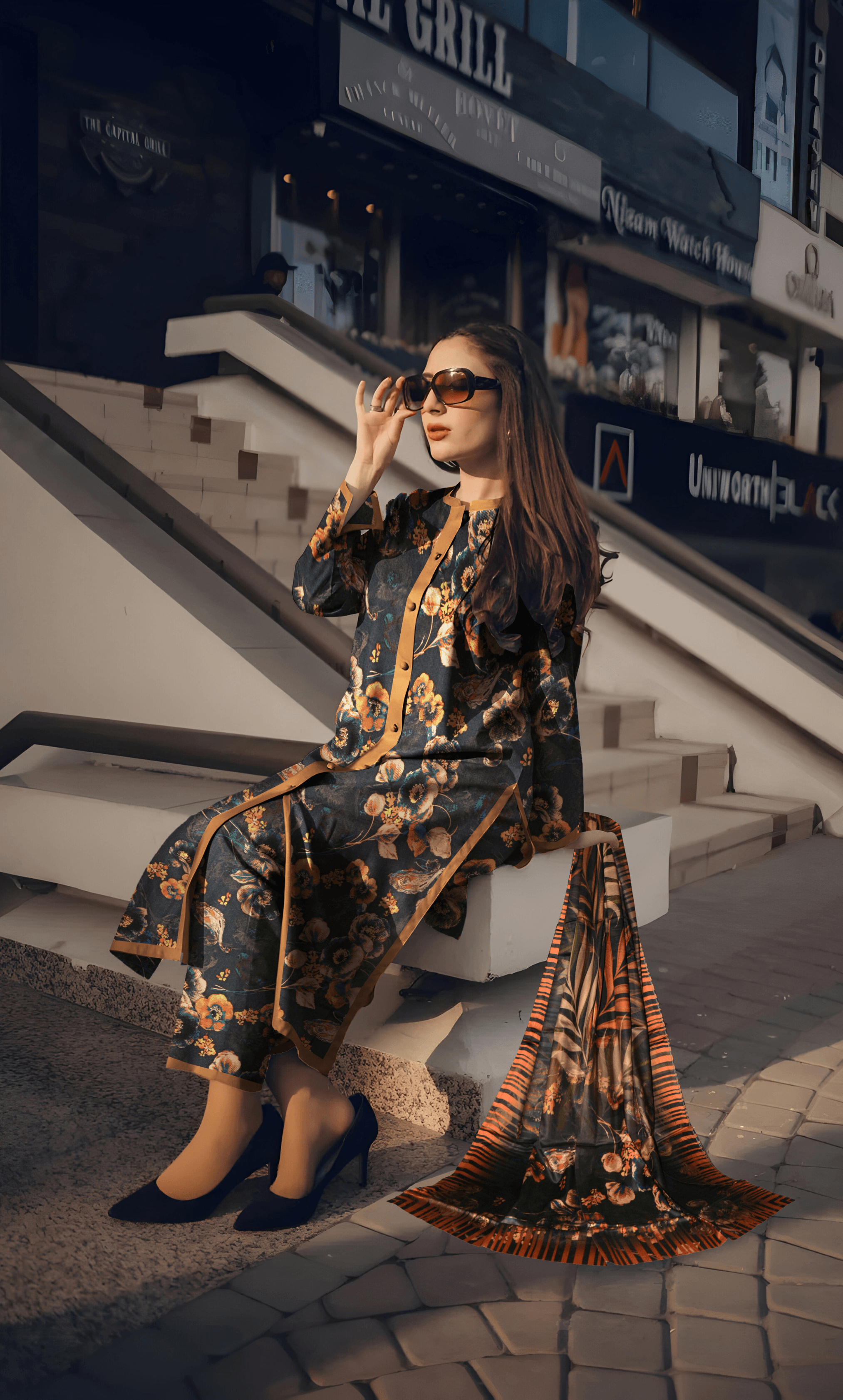 3PC Unstitched Soft Linen Self Jacquard DA-V1-14