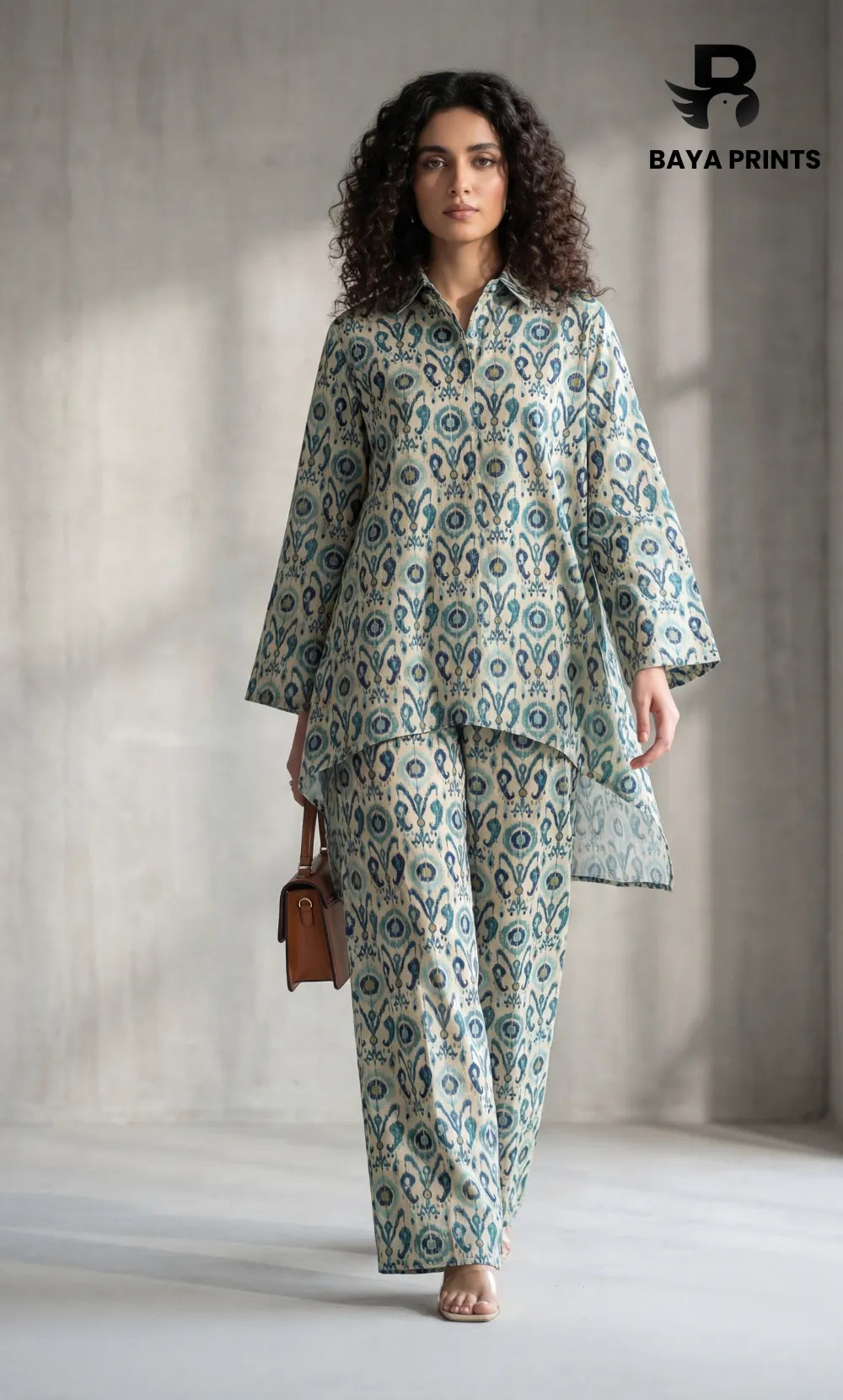 2PC Unstitched Printed Lawn Suit -Orlina
