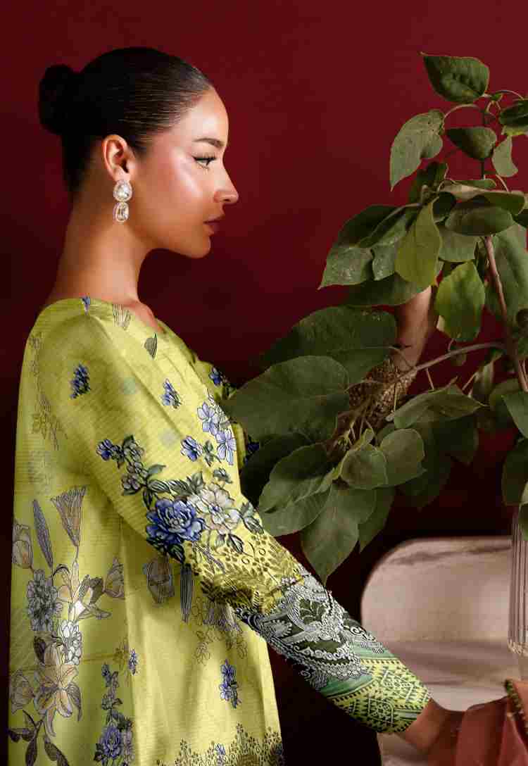 3 Piece Unstitched Printed Doria Viscose Suit  - BA-V2-005
