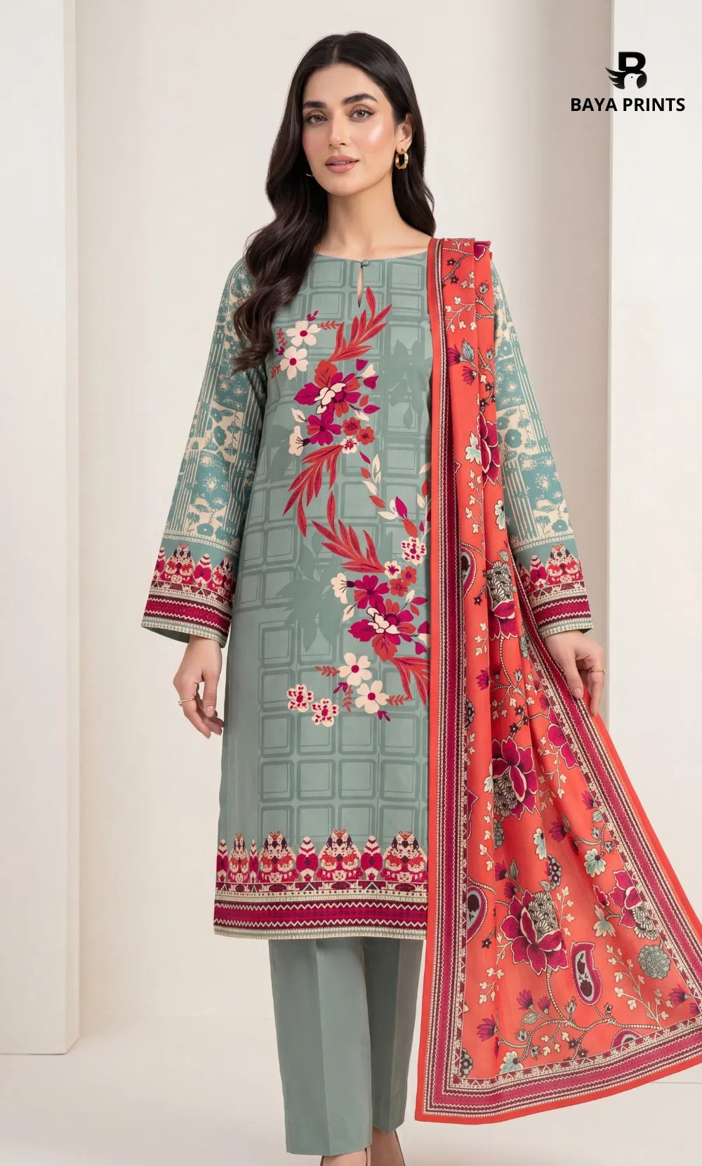 3PC Printed Lawn | Unstitched |  V23