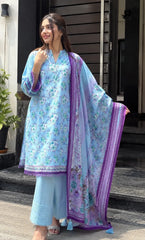 3PC Printed Lawn | Unstitched |  ET-V2
