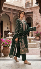3PC Premium Embroidered Dhanak | Unstitched | Naqsh-e-Zar -03