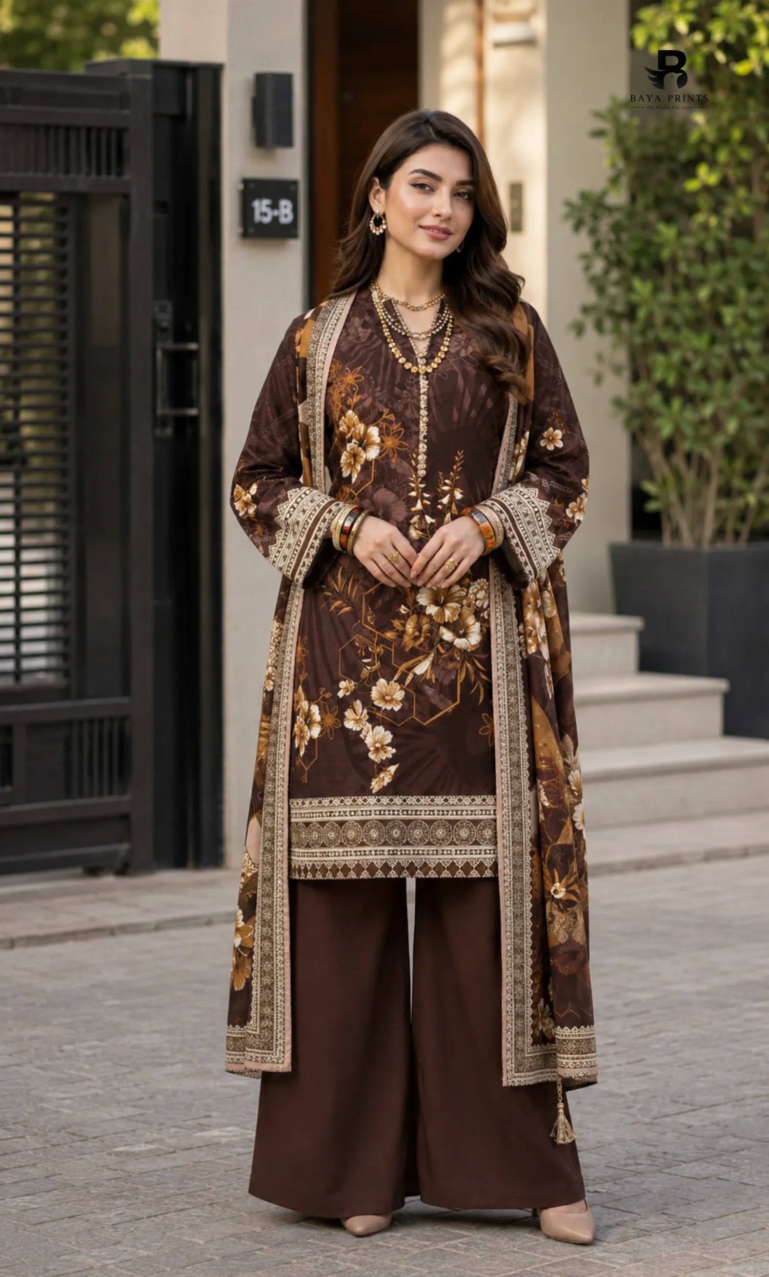 3 Piece Unstitched Lawn Suit -V-20-B-02