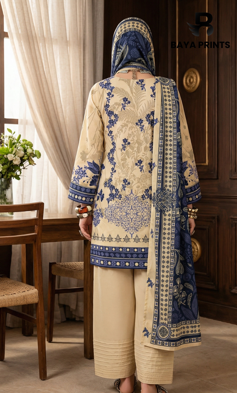 3 Piece Unstitched Lawn Suit -V-20-B-06