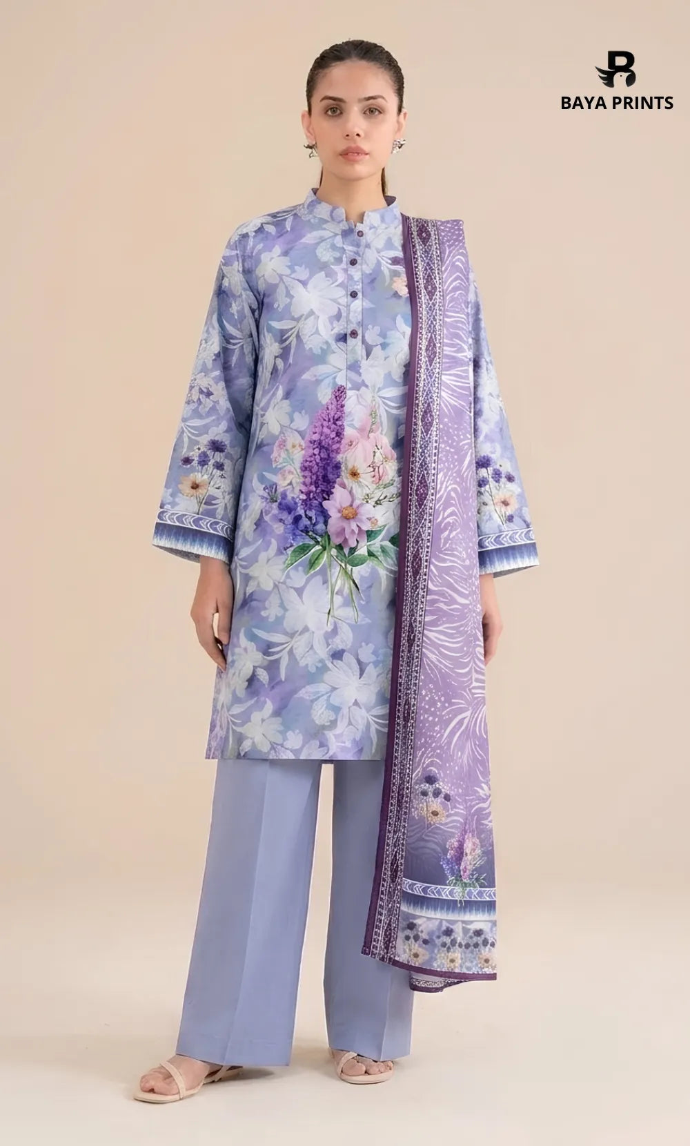 3PC Printed Doria  Lawn | Unstitched | BA-V27