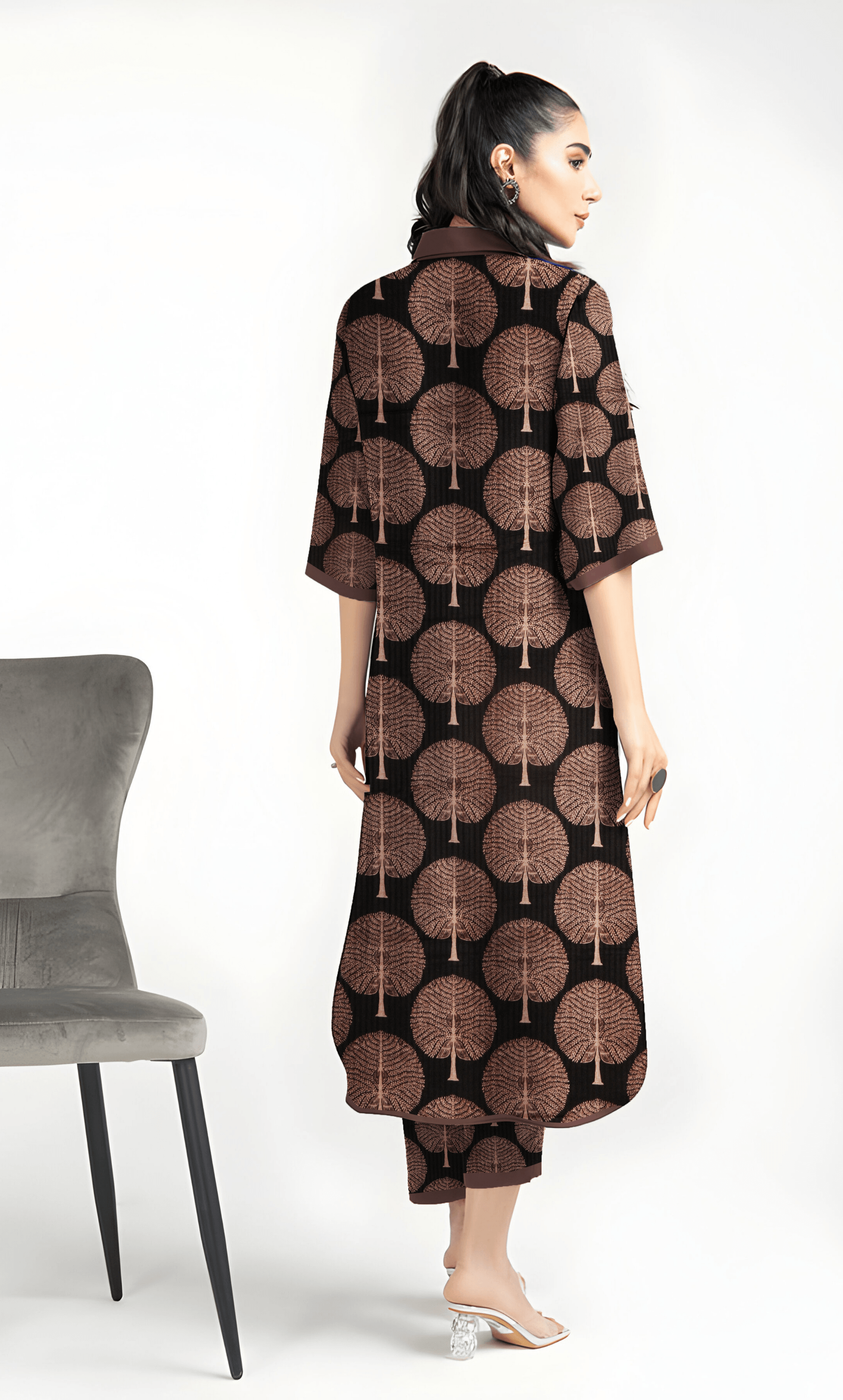 2PC Premium Linen Unstitched-DE V6 -006