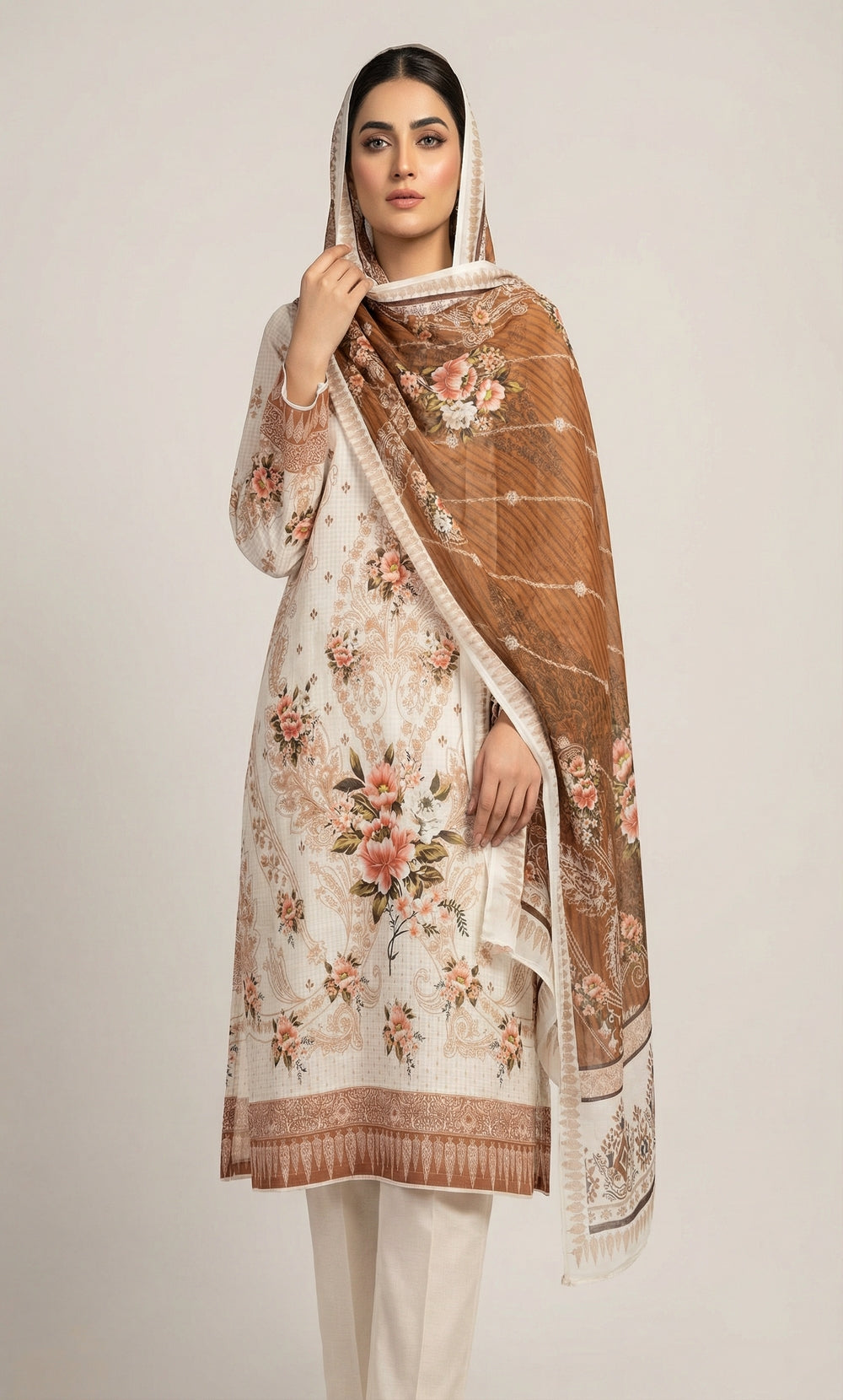 ZOE– 3PC Dobby Lawn Unstitched Suit-08