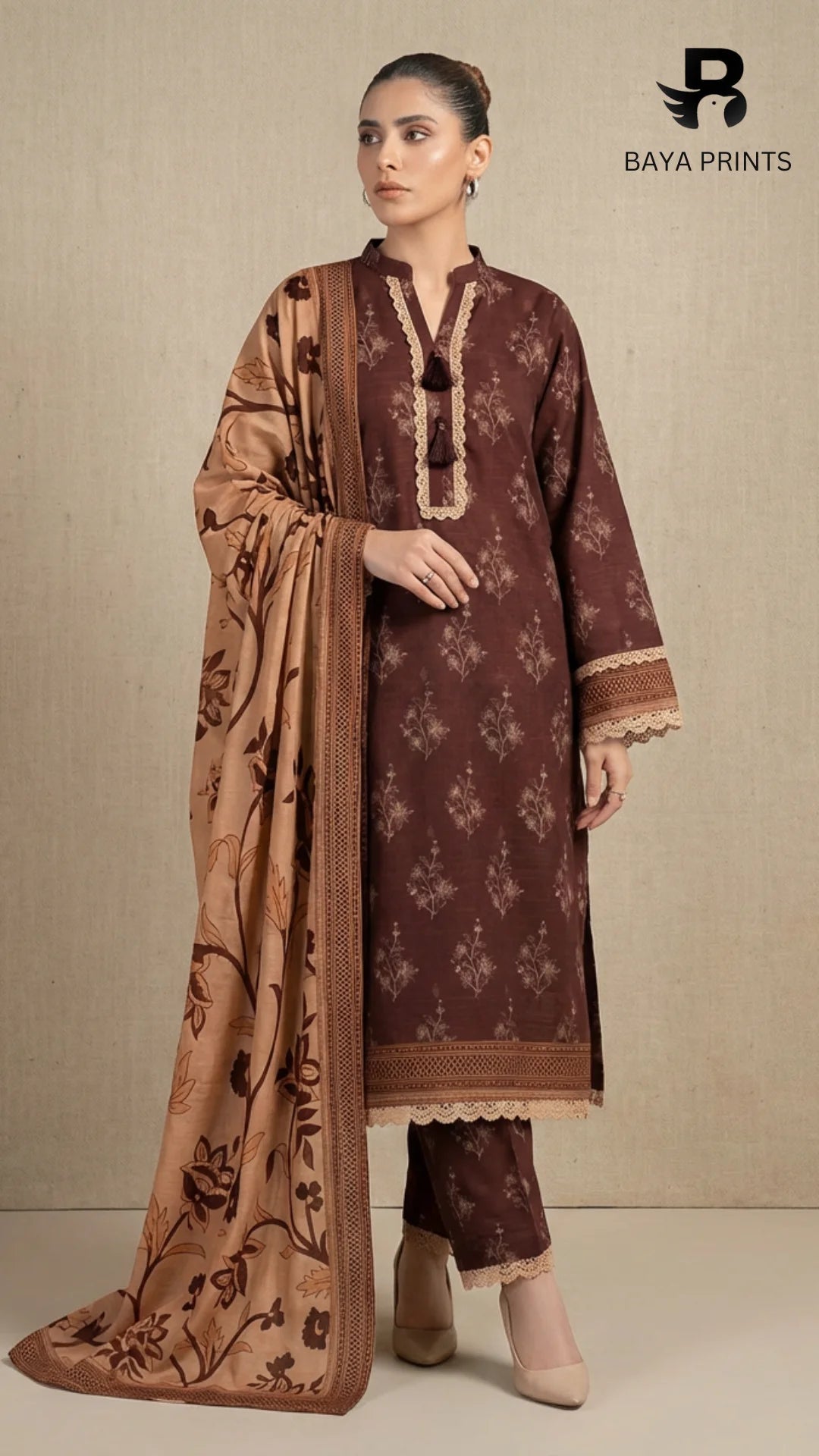 3PC Unstitched Khadar Suit  BA-K-V7 -14