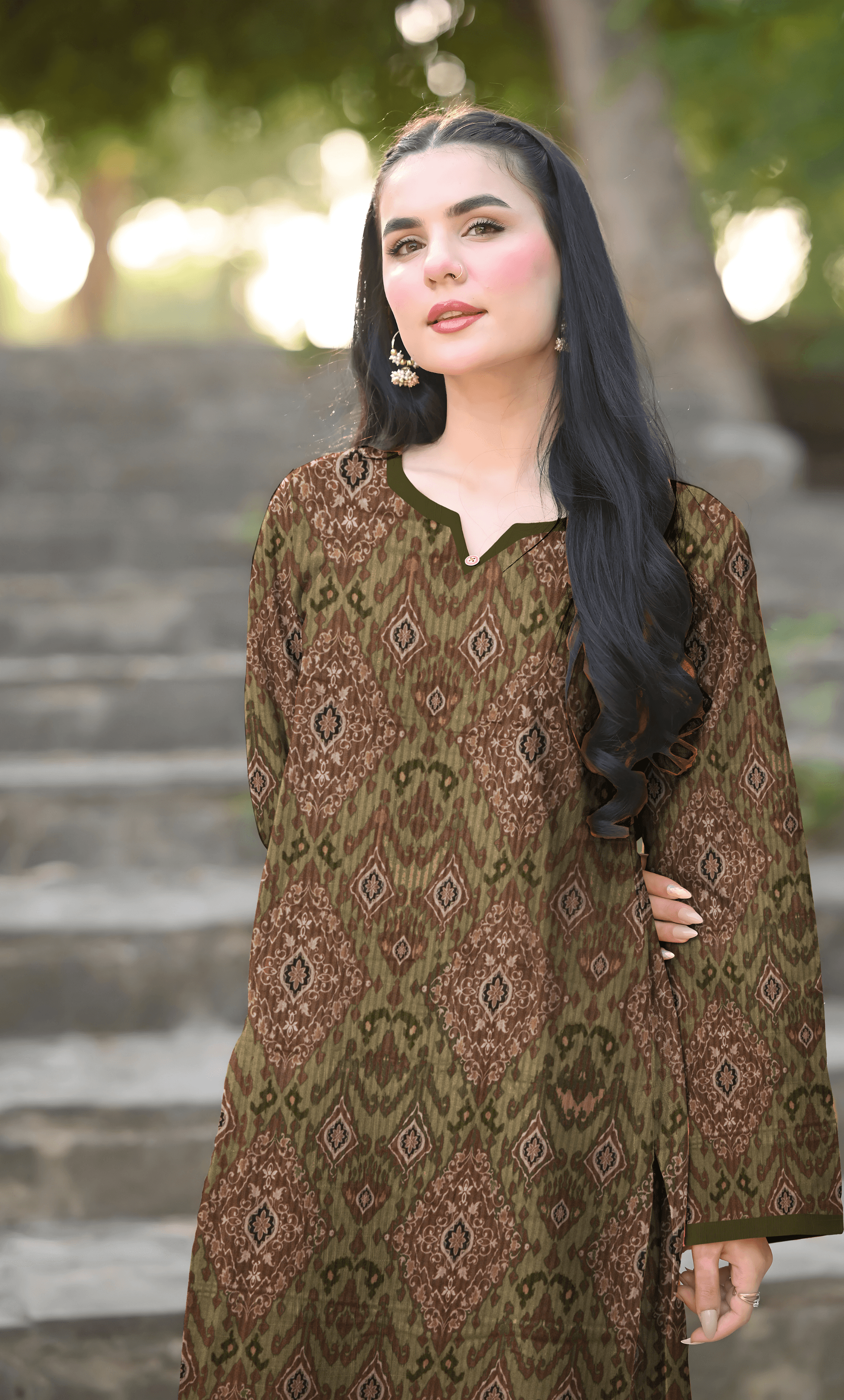 2PC Premium Linen Unstitched-DE V6 -003