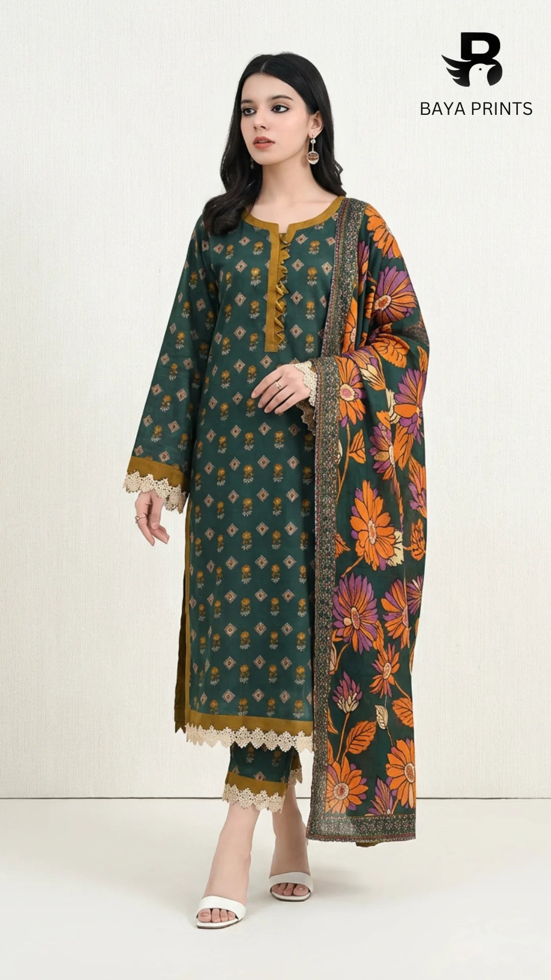 3PC Unstitched Khadar Suit  BA-K-V7 -19